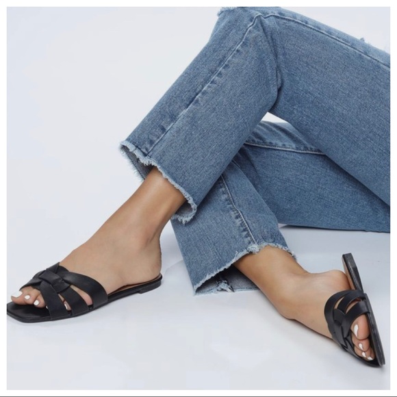 ShopEvelynne Shoes - Black fabulous braided sandals flats